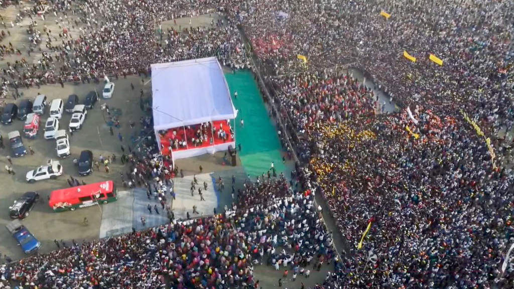 ২২ বছর পর ময়মনসিংহে তারেক রহমান, সমাবেশে ব্যাপক লোক সমাগম