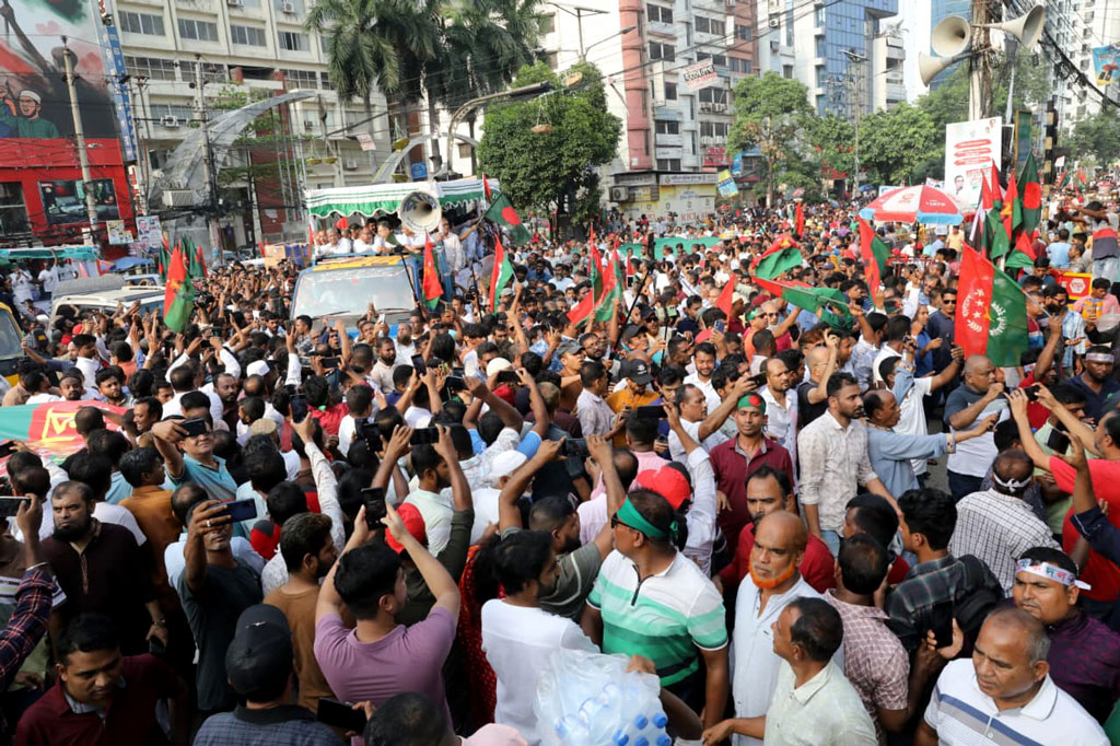 বিএনপির র‍্যালি, বিজয়নগর-পুরানা পল্টন এলাকায় যানজটের ভোগান্তি