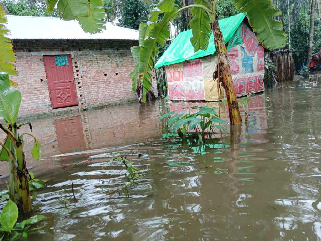 কমলনগরের বিভিন্ন এলাকা প্লাবিত
