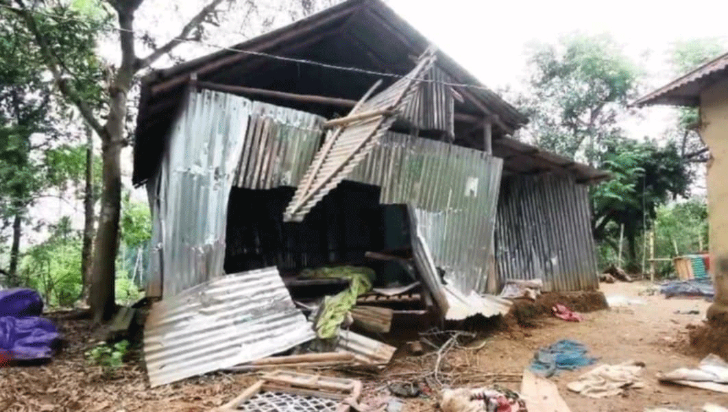 মধ্যরাতে আবার ফিরে আসে হাতির পালটি, চালায় ভাঙচুর