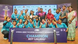 নারী শিক্ষার্থীদের ক্রিকেট উৎসব