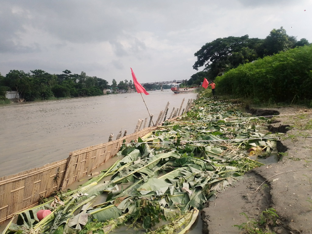 ভাঙনের মুখে বিদ্যালয় মসজিদ, ঘরবাড়ি