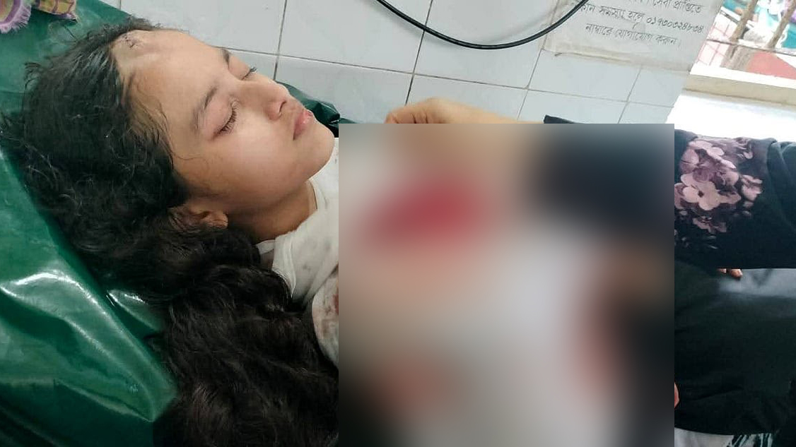 নির্মাণাধীন ভবন থেকে ইট পড়ে মাদ্রাসাছাত্রী আহত