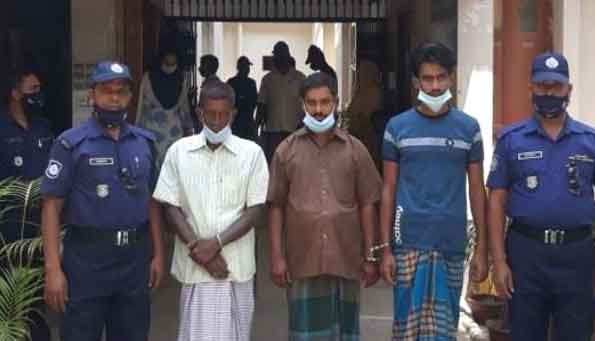 দুর্গাপুরে সাজাপ্রাপ্তসহ তিন আসামি গ্রেপ্তার