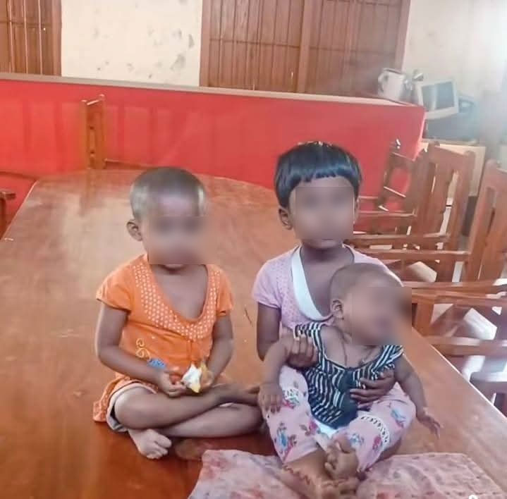 অভাবের তাড়নায় ৩ শিশু সন্তানকে ইউনিয়ন পরিষদে রেখে উধাও মা