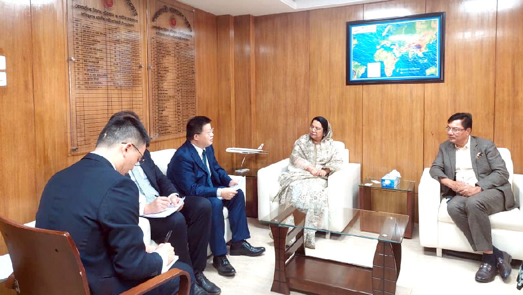 বেইজিং ও গুয়াংঝু রুটে ফ্লাইট বাড়ানোর প্রস্তাব চীনা রাষ্ট্রদূতের