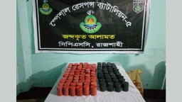 রাজশাহীতে পরিত্যক্ত অবস্থায় ১০৩টি ককটেল উদ্ধার