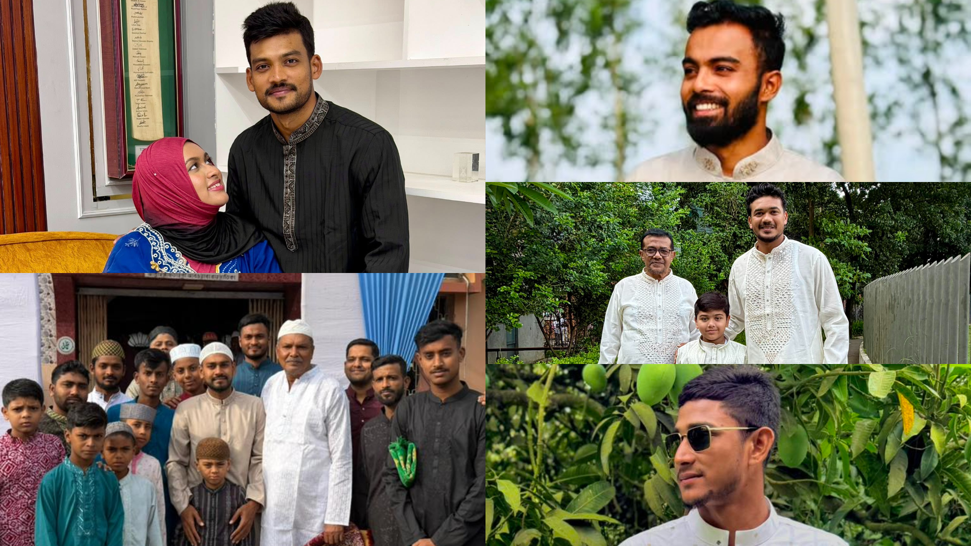 পরিবারের সঙ্গে ঈদের আমেজে ক্রিকেটাররা