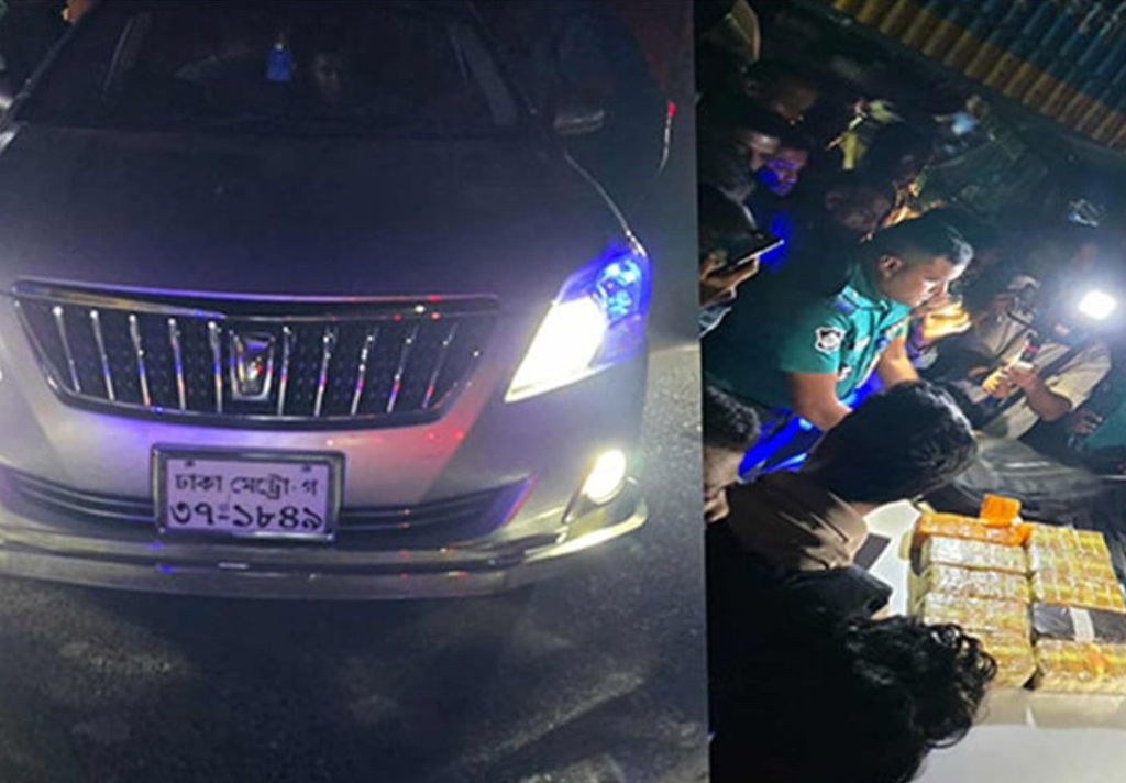 বিলাসবহুল গাড়িতে মিলল ৩ কোটি টাকার ইয়াবা, চালক পলাতক