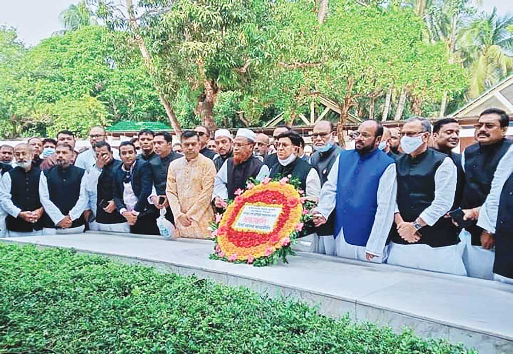বঙ্গবন্ধুর সমাধিতে আ.লীগ নেতারা