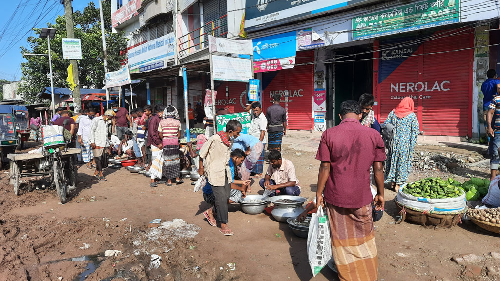 জমজমাট পদ্মা নদীর টাটকা মাছের বাজার