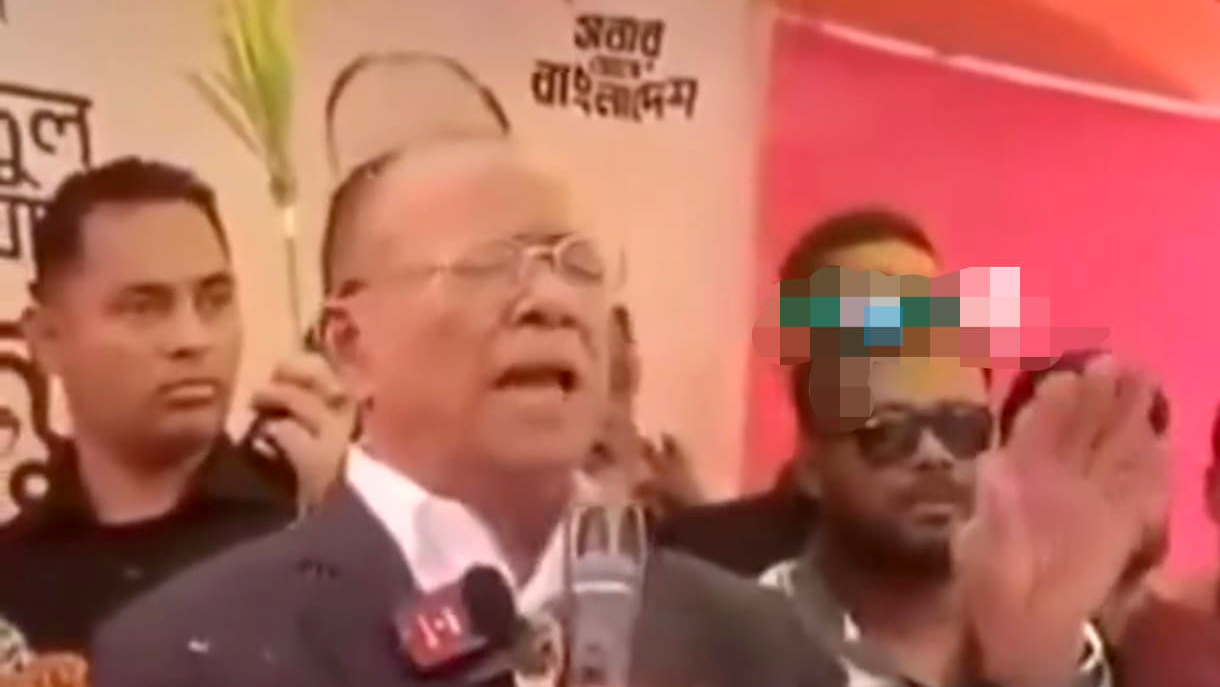 ফেনীতে পথসভায় মেজাজ হারালেন মিন্টু, ভিডিও ভাইরাল