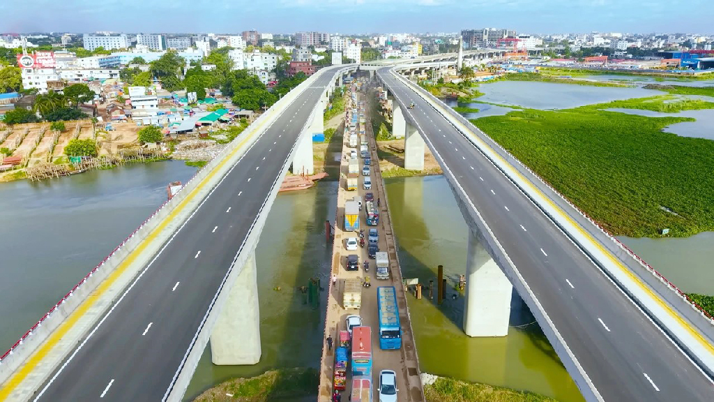 ঢাকা আশুলিয়া এলিভেটেড এক্সপ্রেসওয়ে: ধউর-আশুলিয়ায় চালু হচ্ছে দুই সার্ভিস সেতু