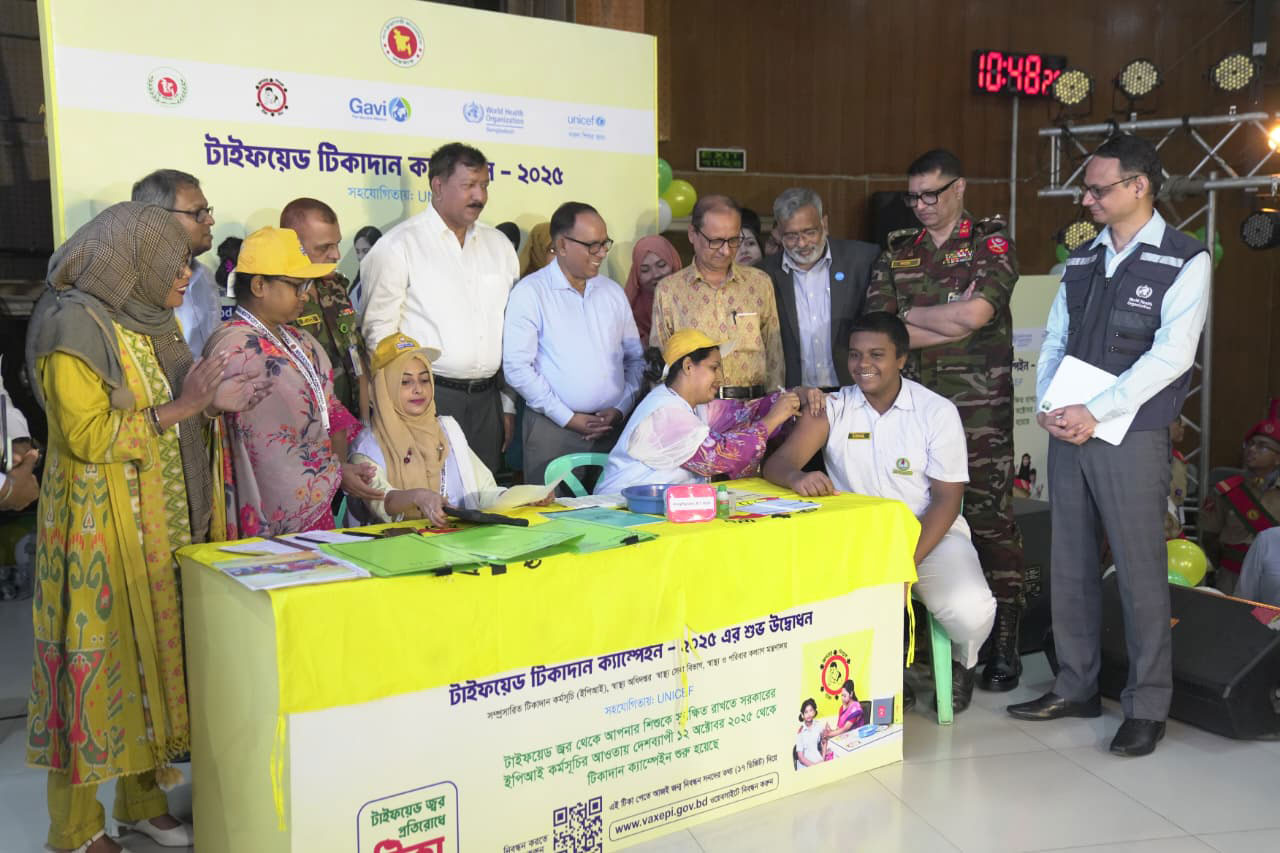 ডিএনসিসিতে প্রতিদিন টাইফয়েড টিকা পাবে ৭২ হাজার শিশু