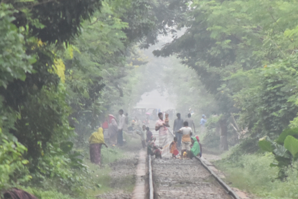 দেশের উত্তরাঞ্চলে তাপমাত্রা কমছে। রাজশাহী শহরেও শীতের আবহাওয়া বইতে শুরু করেছে। বিশেষত ভোরের দিকে হিমেল হাওয়া ও ঘন কুয়াশার উপস্থিতি শীতের আগমনকে স্পষ্ট করে তুলছে। আজ সকালে নগরীর ২৬ নম্বর ওয়ার্ডের জামালপুর রেললাইনের পাশ থেকে তোলা। ছবি: মিলন শেখ