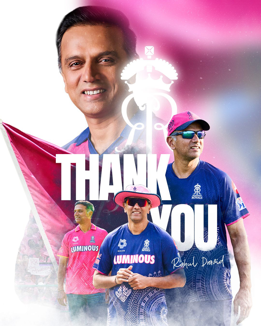 রাজস্থান রয়্যালসের প্রধান কোচ হিসেবে রাহুল দ্রাবিড়ের চাকরির ইতি। ছবি: ফেসবুক