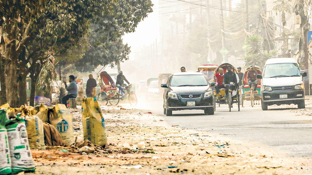 আফতাবনগরে ধুলা আর শব্দদূষণ