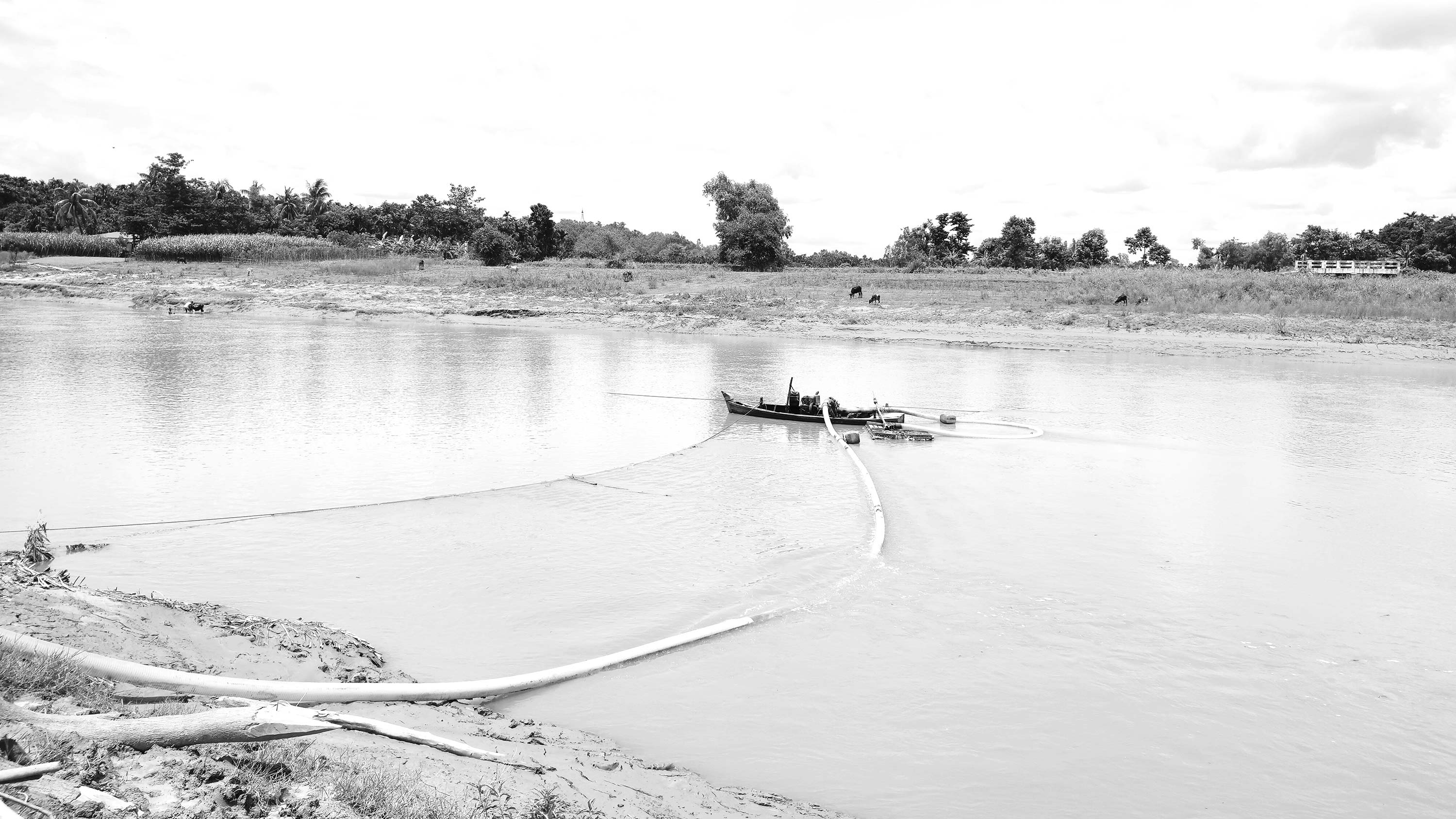 বালু তোলায় ভাঙনের ঝুঁকি