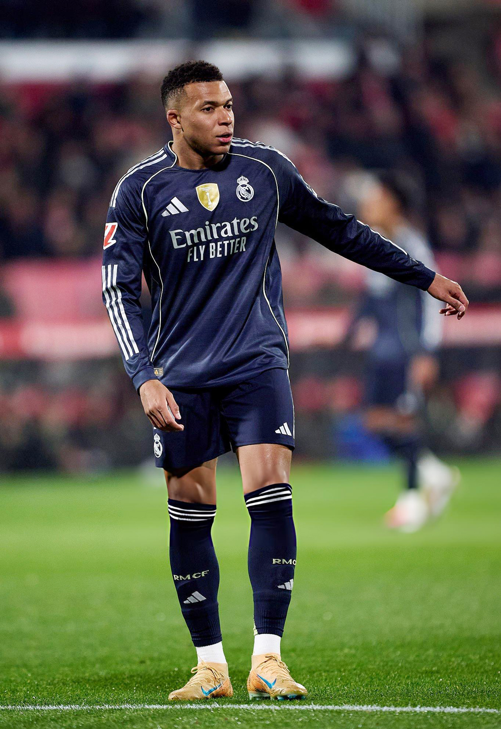 কিলিয়ান এমবাপ্পের গোলে রিয়াল মাদ্রিদ গতকাল জিরোনার বিপক্ষে ১-১ গোলে ড্র করেছে। ছবি: এএফপি