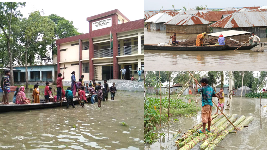 নতুন নতুন এলাকা প্লাবিত