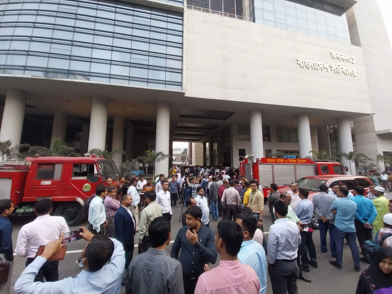 সচিবালয়ের নবনির্মিত ভবনে আগুন, কয়েক মিনিটেই নিয়ন্ত্রণে