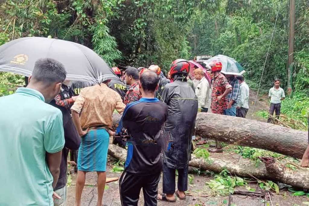 শ্রীমঙ্গল-ভানুগাছ সড়কে আড়াই ঘণ্টা যান চলাচল বন্ধ