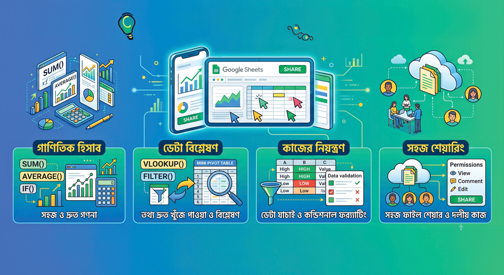 গুগল শিটস: দৈনন্দিন কাজের আধুনিক ও স্মার্ট সমাধান