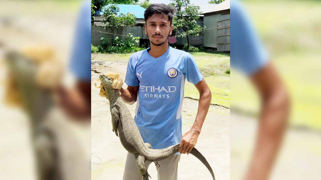 সান্ডা ভেবে গুইসাপ উদ্ধার