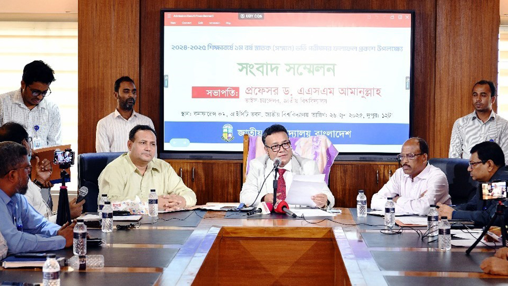 জাতীয় বিশ্ববিদ্যালয়ের ১ম বর্ষ স্নাতক (সম্মান) ভর্তি পরীক্ষার ফলাফল প্রকাশ
