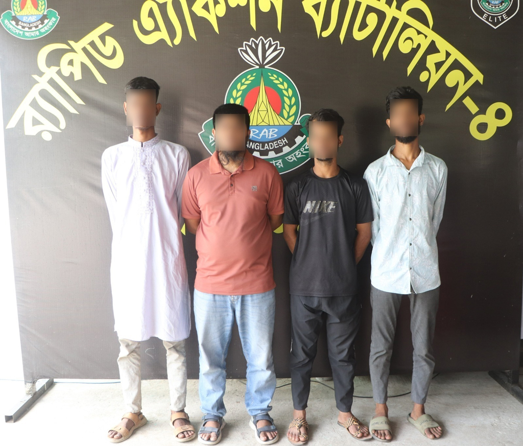 গার্মেন্টস মালিকের কাছে কোটি টাকা চাঁদা চেয়ে গুলি, চারজন গ্রেপ্তার