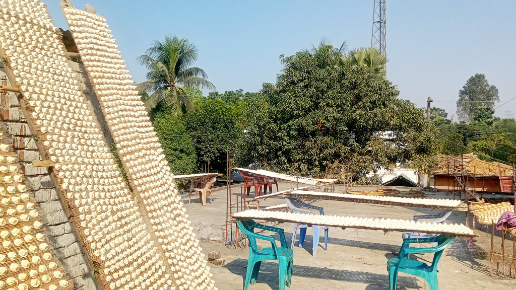 গাংনীতে চলছে কুমড়ো বড়ি দেওয়ার ধুম