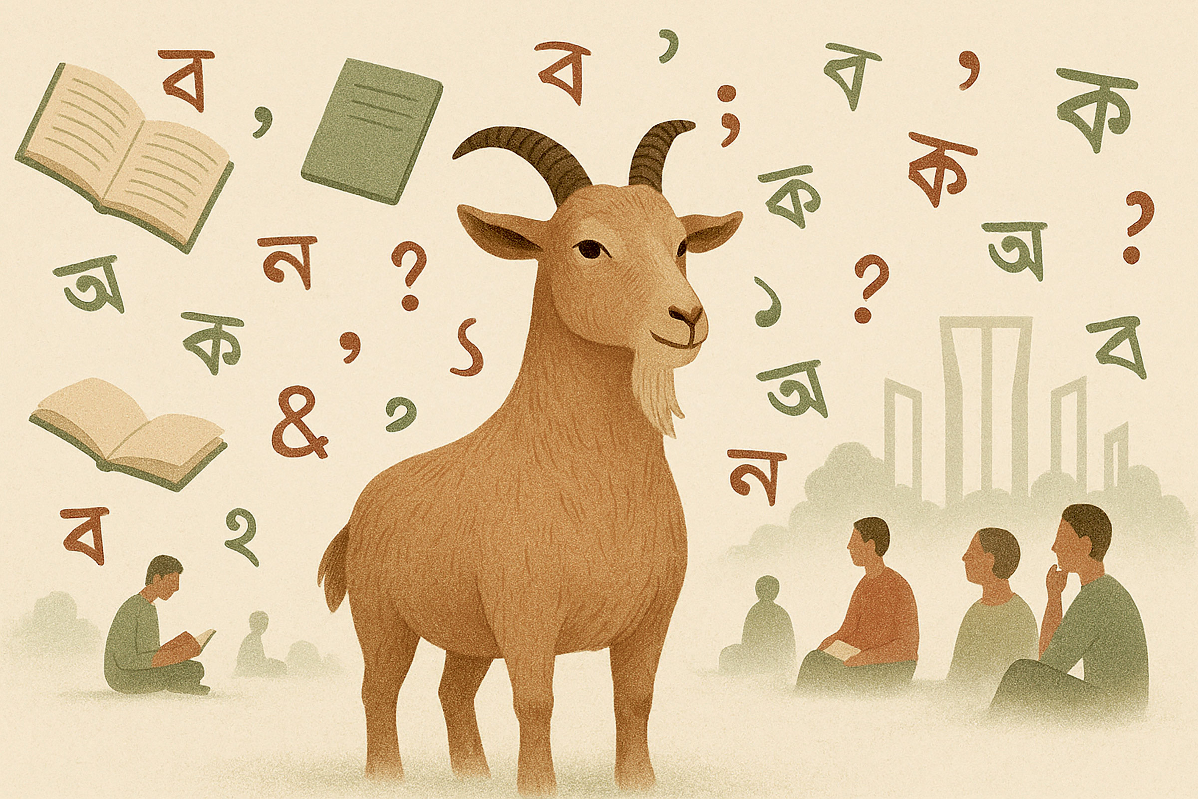 ভাষা, ব্যাকরণ ও ছাগল