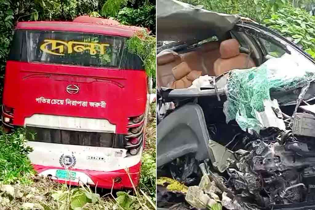 গোপালগঞ্জে বাস-প্রাইভেট কার সংঘর্ষে নিহত ২, আহত ২০
