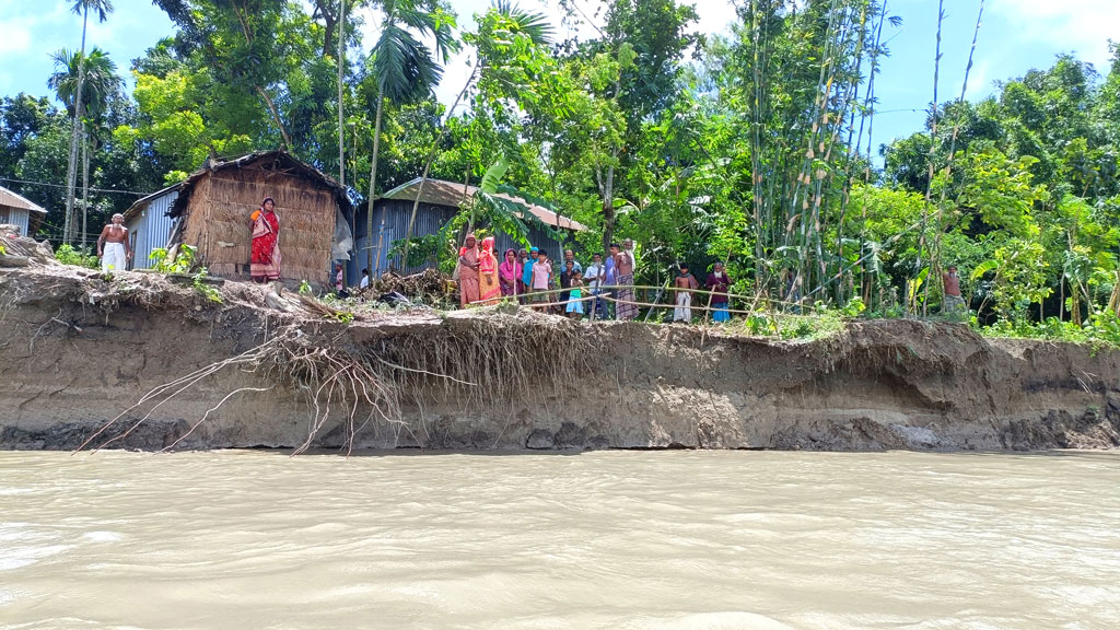 ধলেশ্বরীর ভাঙনে ভিটেমাটি হারাচ্ছে গ্রামবাসী