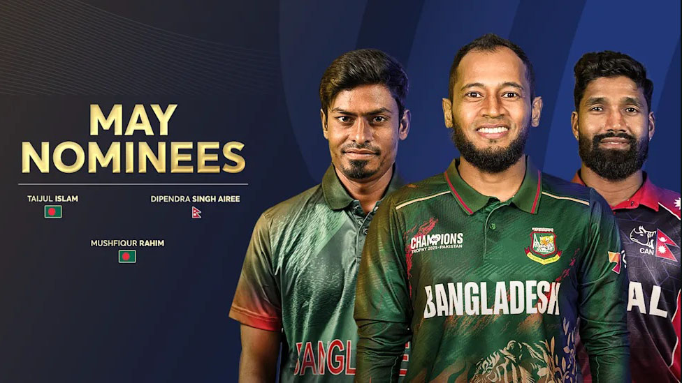 পাকিস্তানকে ধবলধোলাই করে আইসিসির সেরাদের তালিকায় তাইজুল-মুশফিক