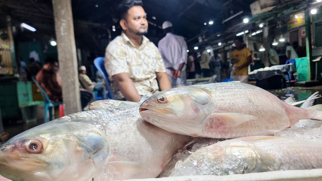 চড়া দাম শুনে ক্রেতারা ইলিশ কিনছেন কম