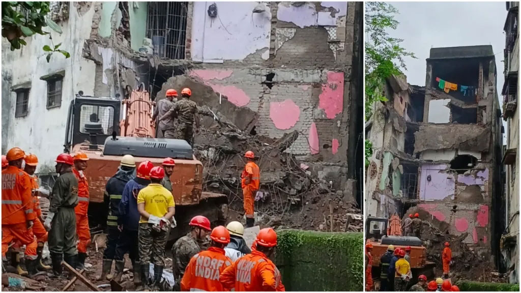 মহারাষ্ট্রে চারতলা ভবন ধসে নিহত ৪, ধ্বংসস্তূপে আটকা ১১