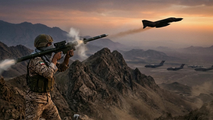 ইরানি সেনার কাঁধে থাকা ক্ষেপণাস্ত্রেই থমকে যেতে পারে মার্কিন বিমান হামলা