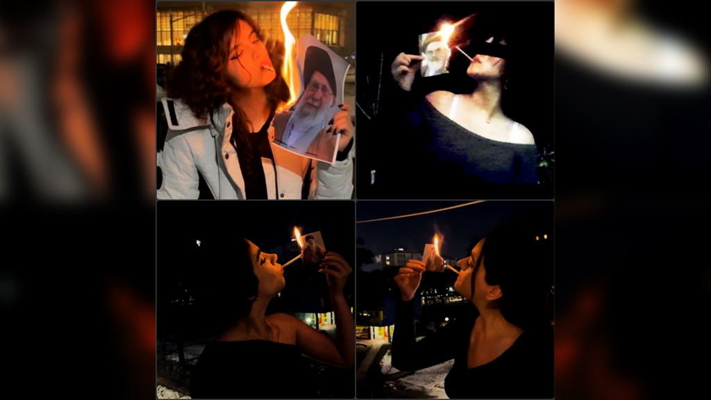 খামেনির ছবিতে আগুন দিয়ে সিগারেট ধরাচ্ছেন ইরানি নারীরা—নেপথ্যে কী?