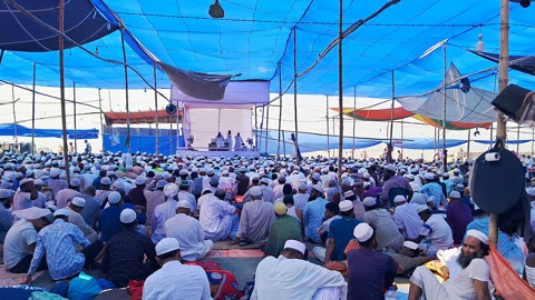মেঘনাপাড়ে শুরু হয়েছে তিন দিনব্যাপী চাঁদপুর জেলা ইজতেমা