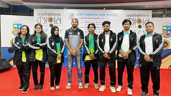 আন্তবিশ্ববিদ্যালয় ক্যারাম প্রতিযোগিতায় বিজয়ী জবি