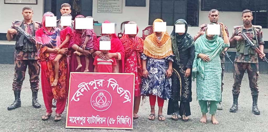 জীবননগর সীমান্ত দিয়ে নারী-শিশুসহ আরও ১০ জনকে পুশ ইন করল বিএসএফ