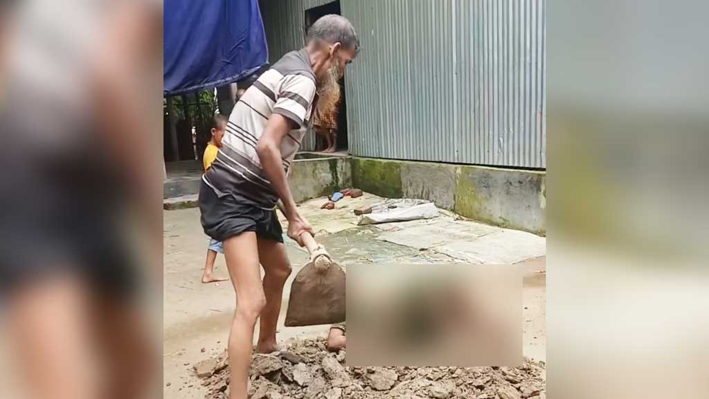 শেরপুরে অসুস্থ স্ত্রীকে জীবন্ত কবর দেওয়ার চেষ্টা, ভিডিও ভাইরাল