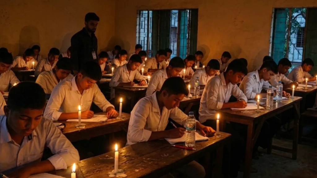 চাঁদপুরে কালবৈশাখীর তাণ্ডব, মোমবাতি-চার্জার লাইট জ্বালিয়ে পরীক্ষা