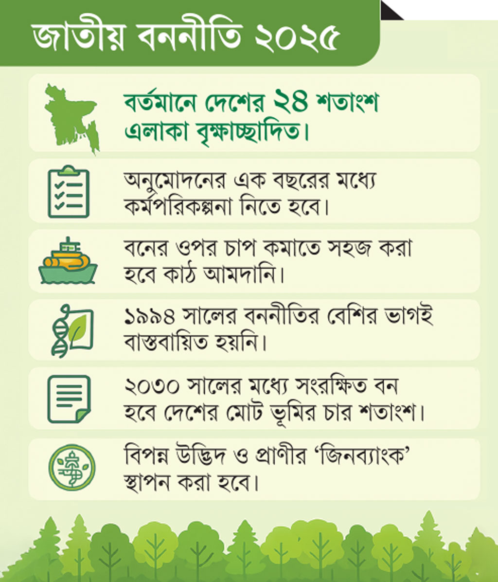 ২৭% ভূমি হবে গাছে ছাওয়া