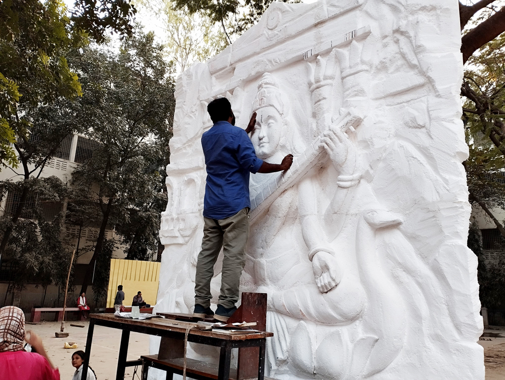 বিদ্যার দেবীর আরাধনায় প্রস্তুত জগন্নাথ বিশ্ববিদ্যালয়