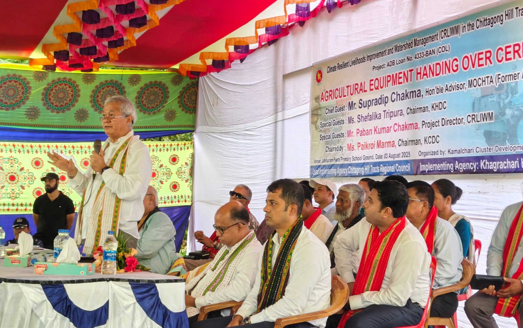 খাদ্যঘাটতি থাকবে না, এমন বাংলাদেশ গড়তে চাই: সুপ্রদীপ চাকমা