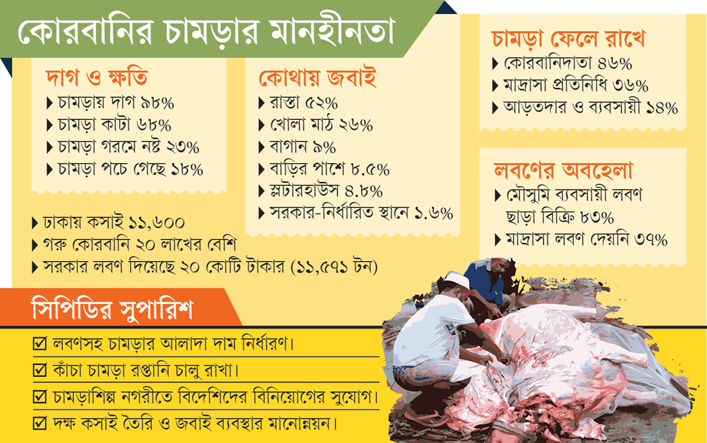 অবহেলায় ক্ষতিগ্রস্ত চামড়া হারাচ্ছে ব্যবহারযোগ্যতা