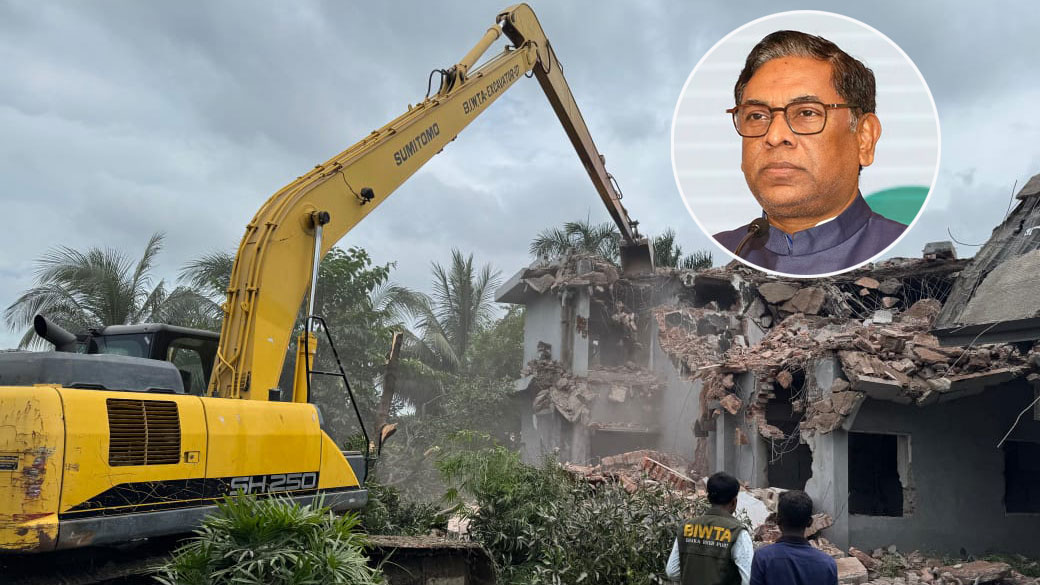 বুড়িগঙ্গার তীর থেকে সাবেক প্রতিমন্ত্রী নসরুল হামিদ বিপুর বাংলোবাড়ি উচ্ছেদ