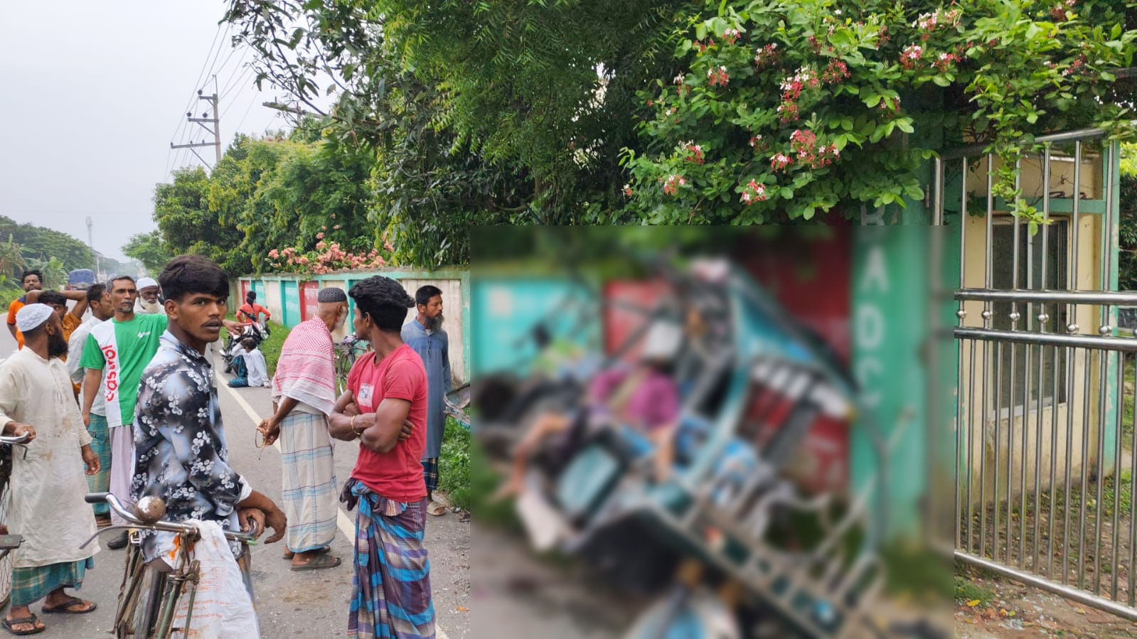 পাকুন্দিয়ায় ট্রাকচাপায় অটোরিকশার ২ যাত্রী নিহত, আহত ৪